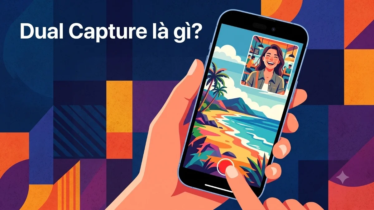 iPhone 17 quay video Dual Capture với camera trước và sau hoạt động cùng lúc